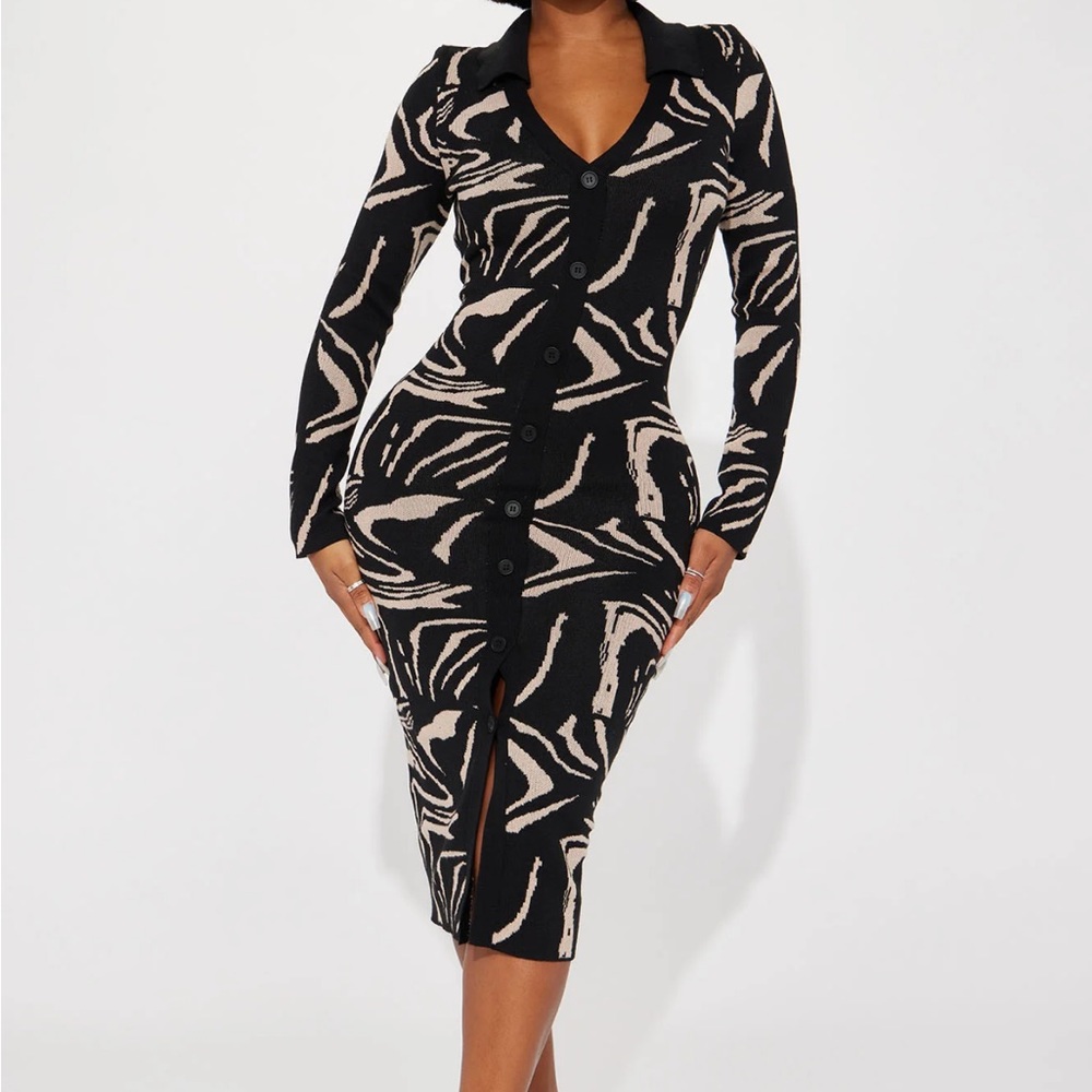 Midi sweater dress